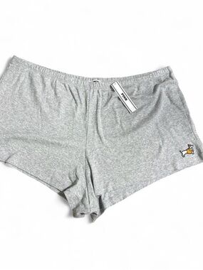 PINK Victoria's Secret Heather Gray Cotton Lounge Shorts with Dog Patch